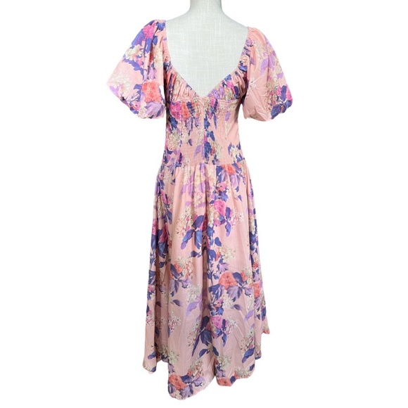 Hello Molly - Daytime Glisten Short Sleeve Midi Dress - Pink - M (US 6) NWT - Picture 7 of 12
